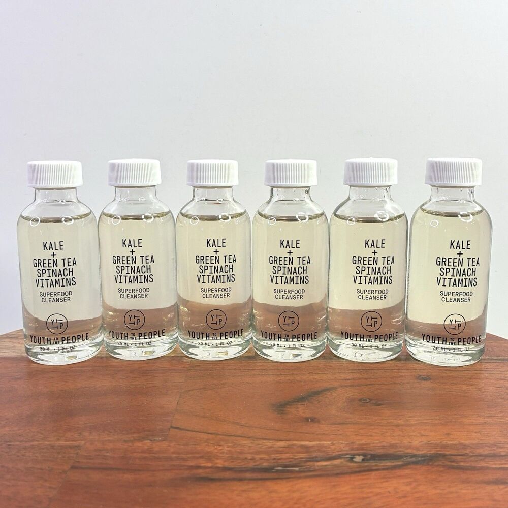 6-PACK of YOUTH TO THE PEOPLE YTTP Superfood Cleanser Travel Size 1 oz / 30 mL